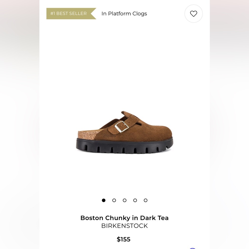 Birkenstock Boston Chunky Mules in Dark Tea